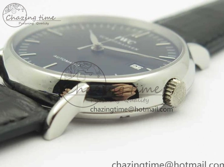 MIROTIME 0404 Portofino Automatic SS TWF 1:1 Best Edition Black Dial on Black Leather Strap A TravelReady 7199